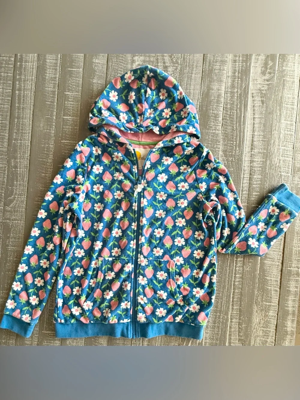 Mini Boden blue hooded
